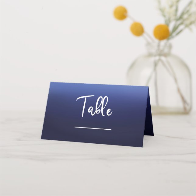 Carte De Placement Sea Ocean Blue Modern Minimal Fête des mariées de  (Devant)