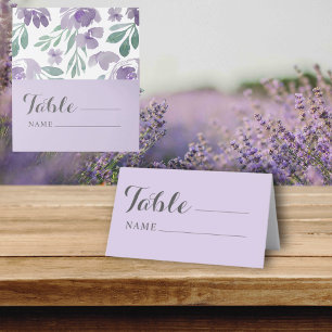 Carte De Placement Siège Rustique Dusty Purple & Floral Mariage
