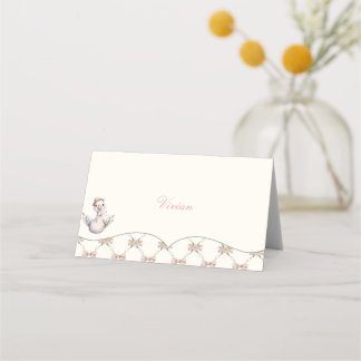 Carte De Placement Silly Goose Preppy Bow Baby Shower