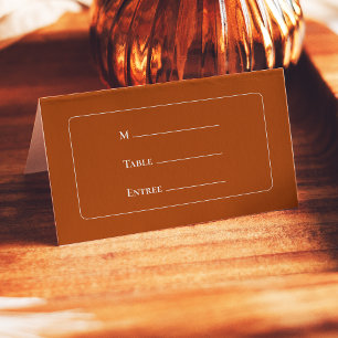 Carte De Placement Simple Boho Terracotta Entree Choice plié