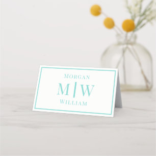 Carte De Placement Simple Couple Mariage 2 Nom initial VS do-it-yours