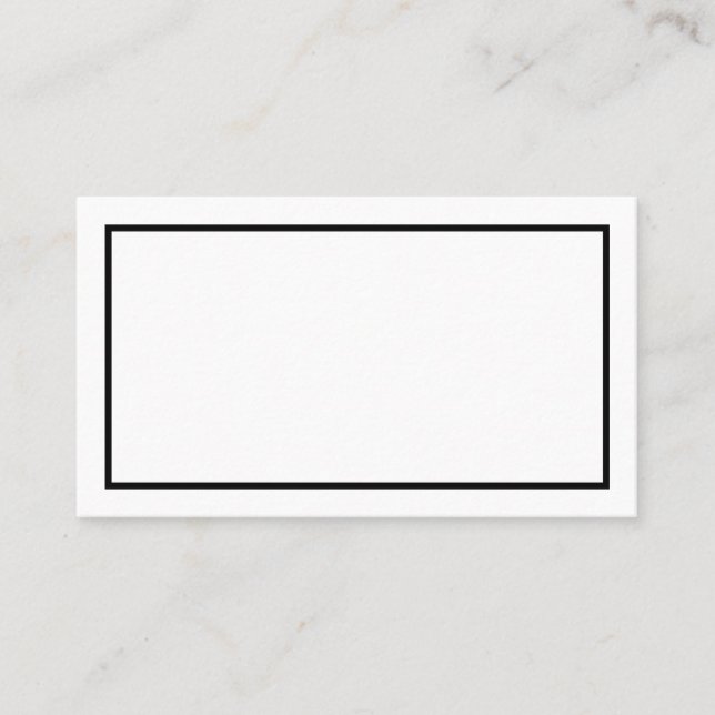 Carte De Placement Simple Mariage de bordure noire (Devant)