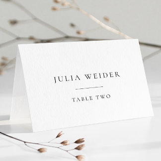 Carte De Placement Simple minimaliste Mariage personnalisé
