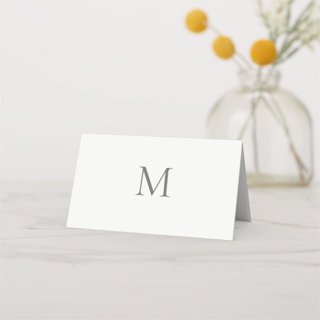 Carte De Placement Single Initial Civil Wedding (Dos)