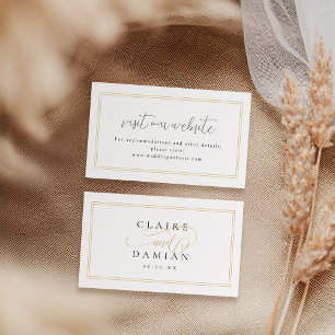Carte De Placement Site Web mariage de script simple et élégant Insér