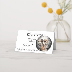 Carte De Placement Skeleton Couple Mariage