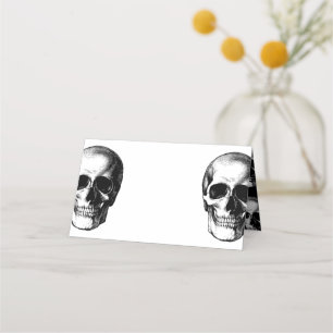 Carte De Placement Skull Gothic Halloween Wedding Place Cards