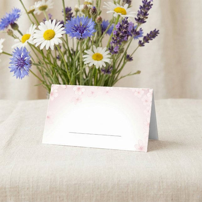 Carte De Placement Soft, Romantique Cherry Blossom Mariage Nom de la  (Soft, Romantic Cherry Blossom Wedding Table name Place Card.)