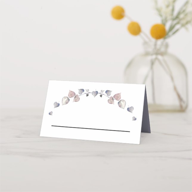 Carte De Placement Soft Scottish Heather - Coeurs Mariages (Devant)