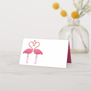 Carte De Placement Soirée de mariage rose Flamant rose Tropical Escor