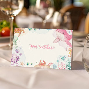 Carte De Placement Sous la Mer Cute Ocean Animals