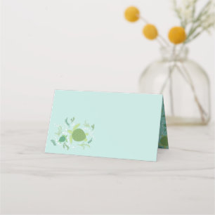 Carte De Placement Sous le Baby shower des tortues de mer