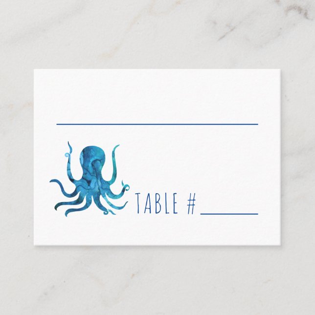 Carte De Placement Sous le Sea Marine Kids Marine Birthday Party (Devant)