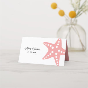 Carte De Placement Starfish Mariage moderne Numéro de table Carte de 