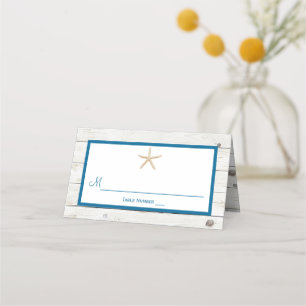 Carte De Placement Starfish Whitewashed Wood Beach Wedding Collection