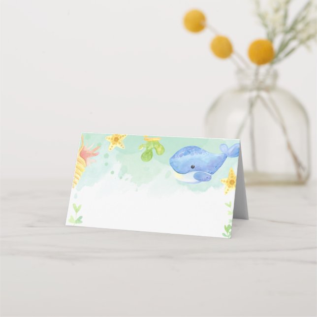 Carte De Placement Summer Under the Sea Baby shower Place Card (Devant)