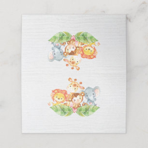Carte De Placement Sweet Jungle Animaux Baby shower Plaque