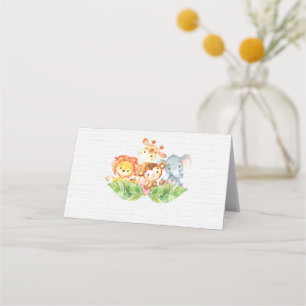Carte De Placement Sweet Jungle Animaux Baby shower Plaque