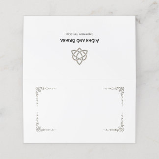 Carte De Placement Symboles celtiques et feuillage vierge