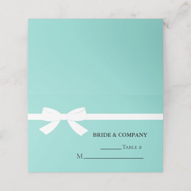Carte De Placement Table de fête de Merci personnalisée nuptiale (Extérieur déplié)