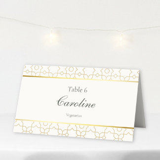 Carte De Placement Table de mariage Art Déco à arche géométrique doré