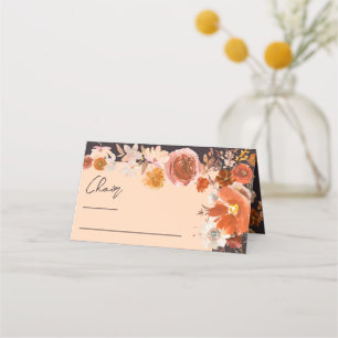 Carte De Placement Table de Mariage de la chaise d'automne de crème d