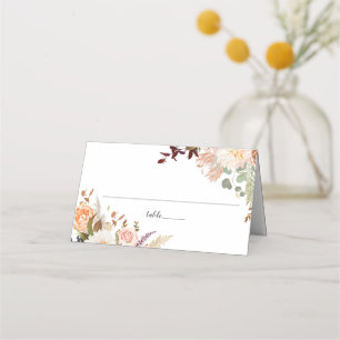 Carte De Placement Table de Mariage de script botanique Pastel Eucaly