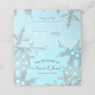 Carte De Placement Table de mariage Flocons de neige Merveilleux Pays