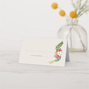 Carte De Placement Table de mariage sur la plage tropicale