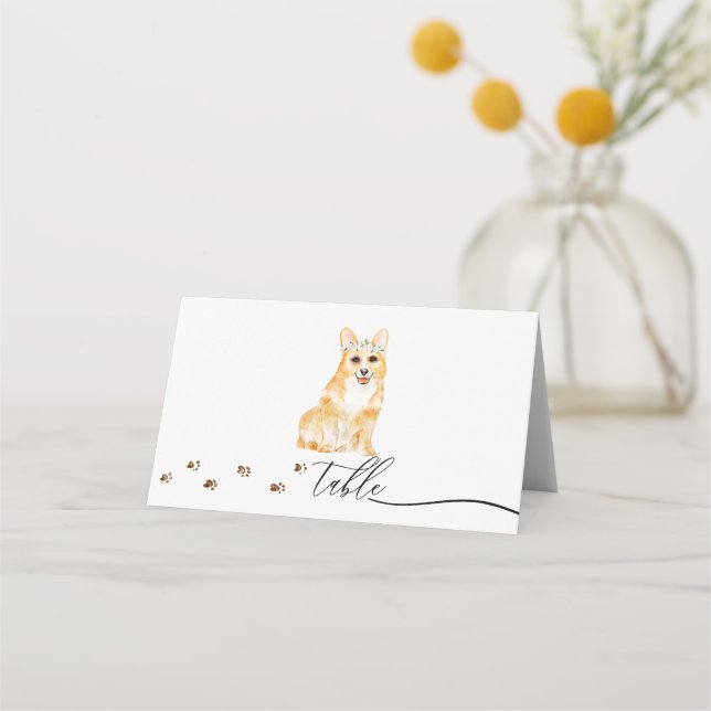 Carte De Placement Table de script du Mariage du propriétaire du chio (Devant)