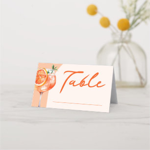 Carte De Placement Table de soirée en amoureux Aperol Spritz pour la 