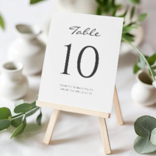 Carte De Placement table mariage simple moderne