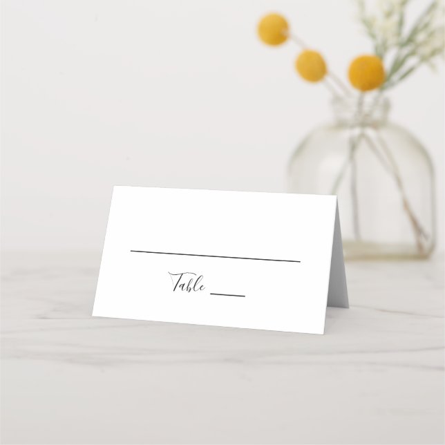 Carte De Placement Table minimaliste moderne de Mariage de script noi (Devant)