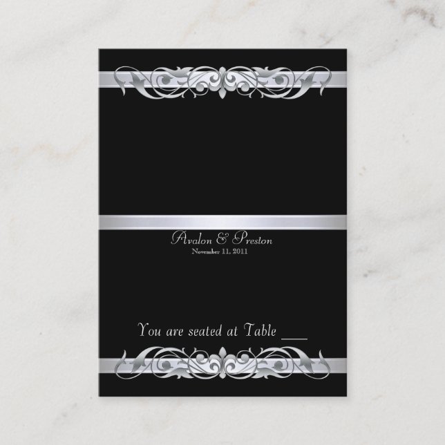 Carte De Placement Table pliante noire Grand-Duchesse (Devant)