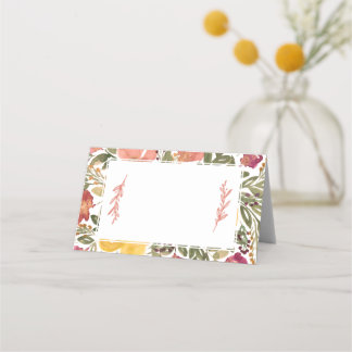 Carte De Placement Tableau en fleurs botaniques