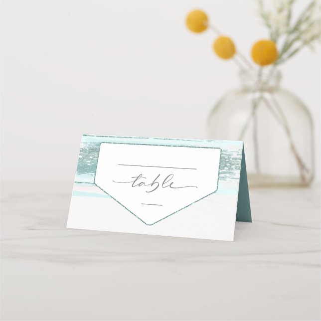 Carte De Placement Tableau Mariage Abstrait des traits de peinture ID (Devant)