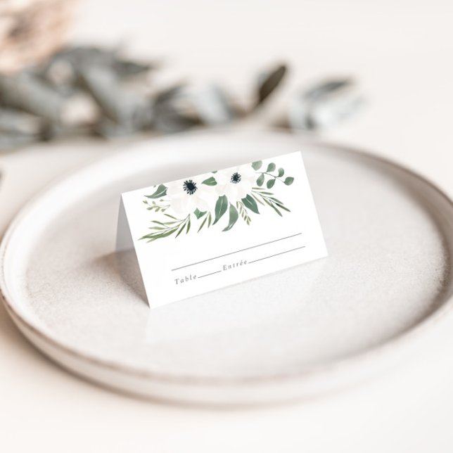 Carte De Placement Tableau Mariage Anemones Sage & Eucalyptus (Créateur téléchargé)