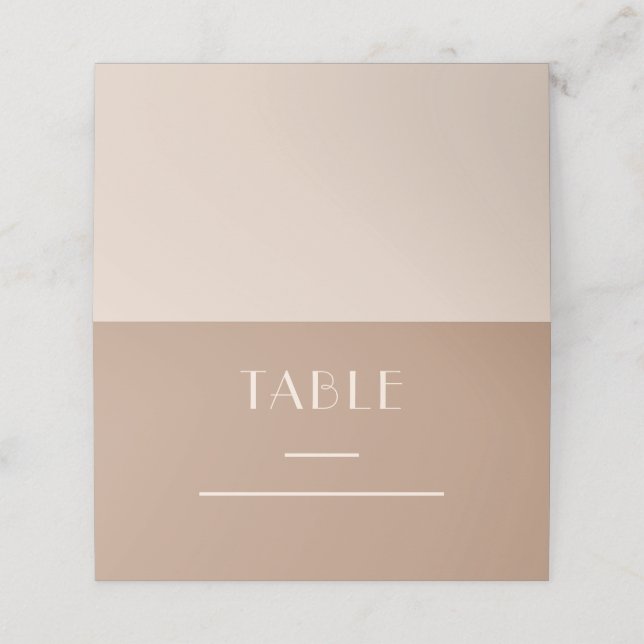 Carte De Placement Tableau Mariage des tons de la Terre monochromatiq (Extérieur déplié)
