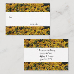 Carte De Placement Tableau Mariage Fleurs de marguerite Jaune