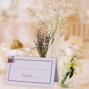 Carte De Placement Tableau Mariage Gold Blue Lavender Purple Hydrange
