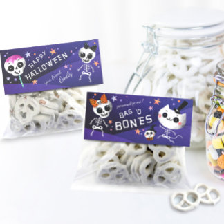 Carte De Placement Tag de sac de traitement d'Halloween do-it-yoursel