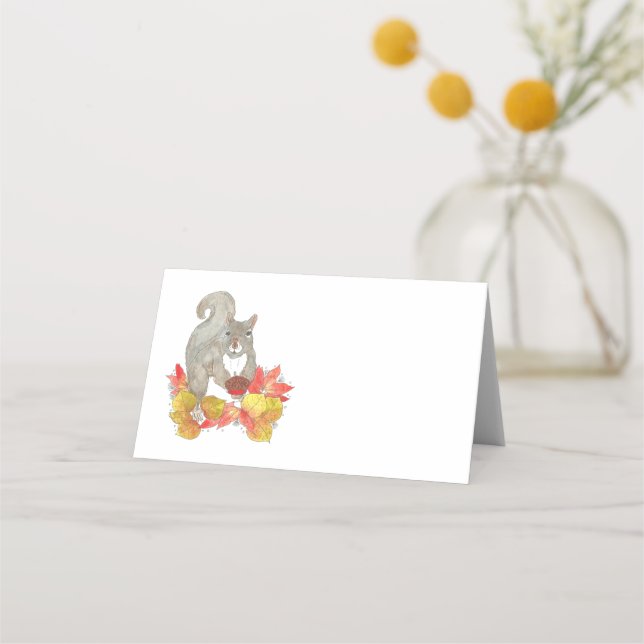 Carte De Placement Tarte à écureuil Pecan Thankesgiving (Devant)