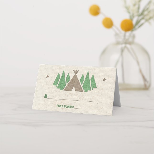 Carte De Placement Tente Canvas Extérieur Camping Bar Mitzvah (Devant)