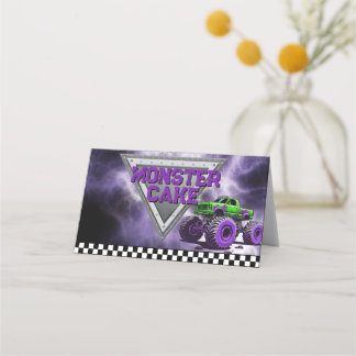 Carte De Placement Tente de Étiquette Monster Truck