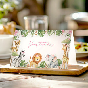 Carte De Placement Tente de nourriture d'anniversaire de fille aux an