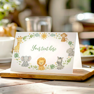 Carte De Placement Tente de nourriture d'anniversaire pour animaux de