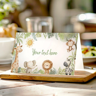 Carte De Placement Tente de Nourriture pour Baby Shower sur le thème