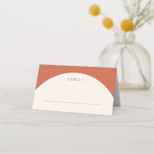 Carte De Placement Terracotta Arc moderne simple boho Place Card