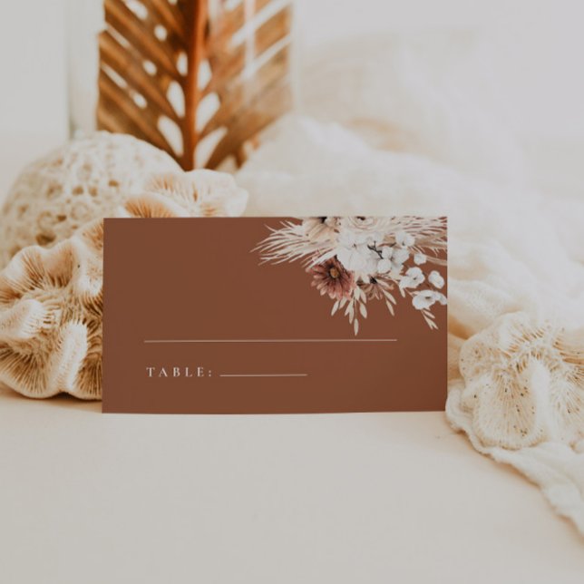 Carte De Placement Terracotta Boho Floral Mariage Plaques (Créateur téléchargé)