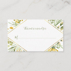 Carte De Placement Thanksgiving Friendsgiving Watercolor Green